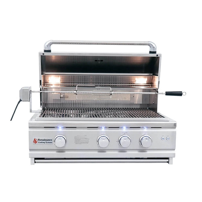 RON30A | 30" Cutlass Pro Built-In Grill with Rear Burner and LED Lights