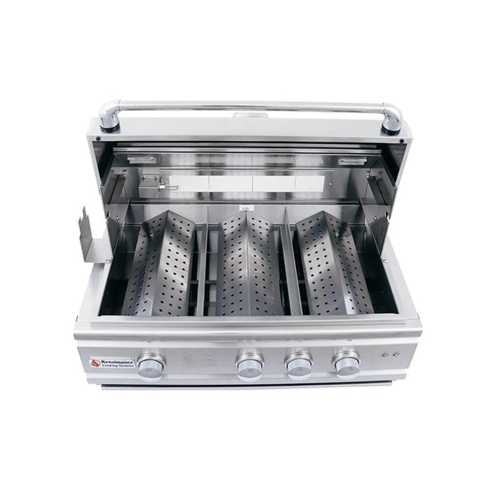 RON30A | 30" Cutlass Pro Built-In Grill with Rear Burner and LED Lights