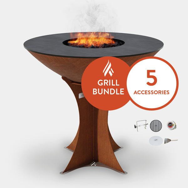 Arteflame Classic 40" Grill | Euro Base | Home Chef Bundle | 5 Grilling Accessories