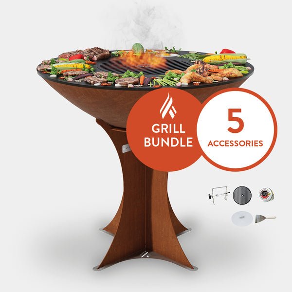 Arteflame Classic 40" Grill | Euro Base | Home Chef Bundle | 5 Grilling Accessories